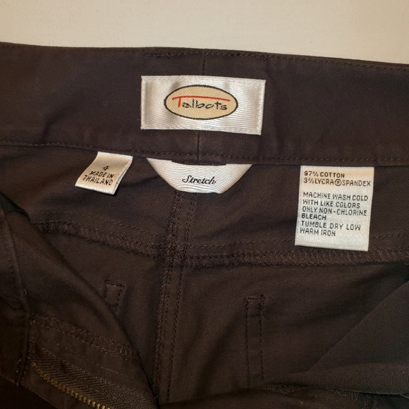 Talbots Stretch Dark Brown Pants Size 4 - Picture 5 of 8
